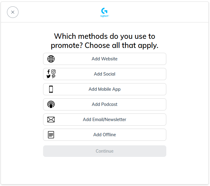 Screenshot of adding platforms in Impact